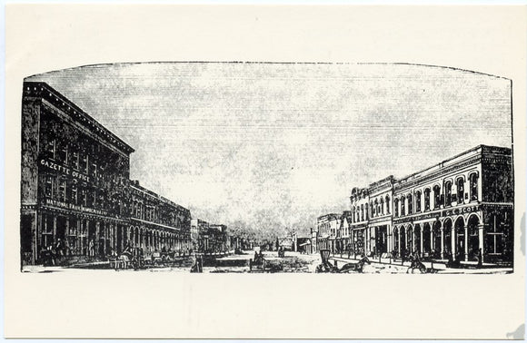 View of Wisconsin Avenue In 1877, Looking west from Cedar Street - Carey's Emporium