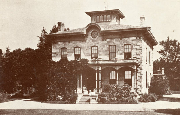 The Gundry House Built 1867 Shoing Origina Iron Porch, Now Museum of the Mineral Point Historical Society - Carey's Emporium
