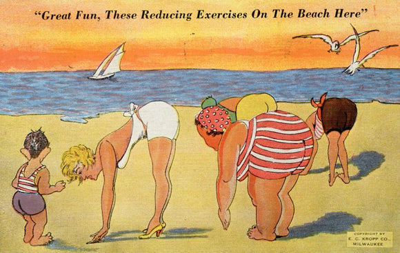 Great Fun, These Reducing Exercises On The Beach Here - Carey's Emporium
