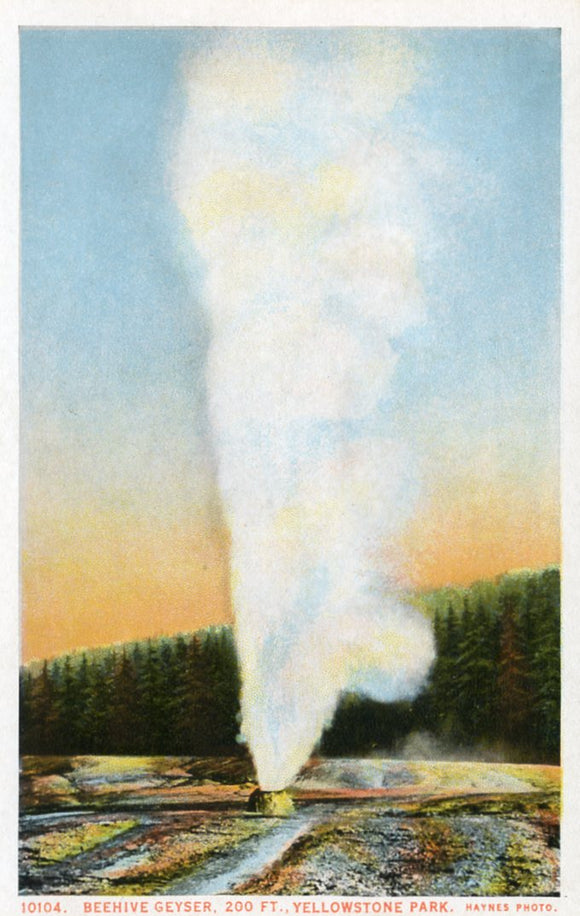 Beehive Geyser, 200 ft., Yellowstone Park - Carey's Emporium