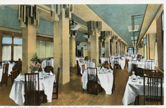Grand Canyon Hotel, Dining Room, Yellowstone Park - Carey's Emporium
