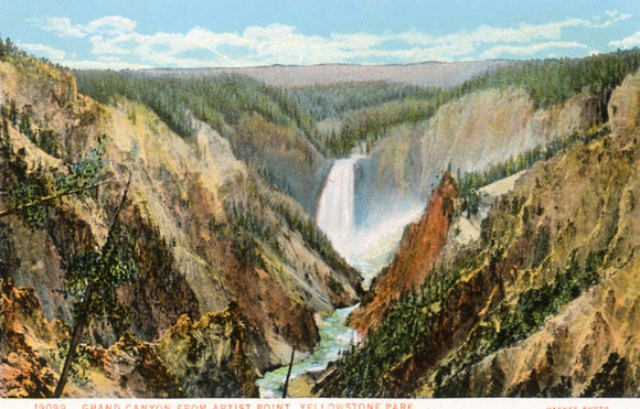 Grand Canyon from Artist Point, Yellowstone Park - Carey's Emporium