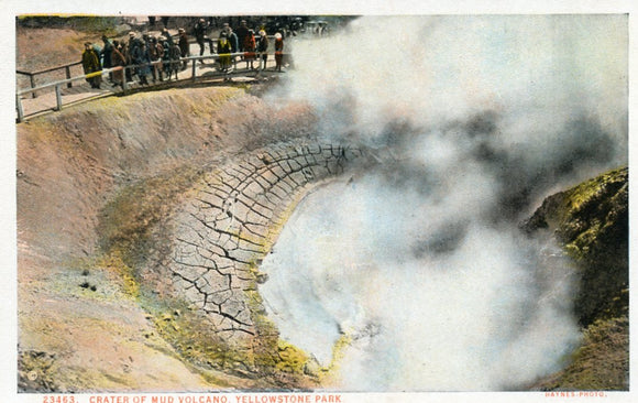 Crater of Mud Volcano, Yellowstone Park - Carey's Emporium