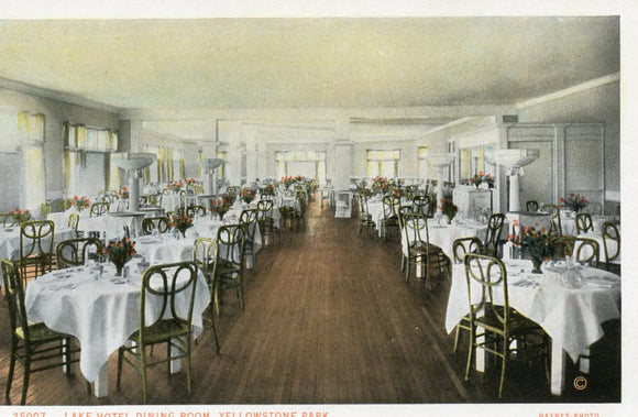 Lake Hotel Dining Room, Yellowstone Park - Carey's Emporium