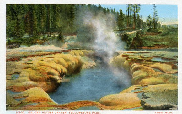 Oblong Geyser Crater, Yellowstone Park - Carey's Emporium