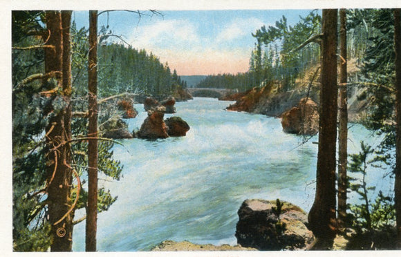 Rapids Above the Upper Fall, Yellowstone Park - Carey's Emporium