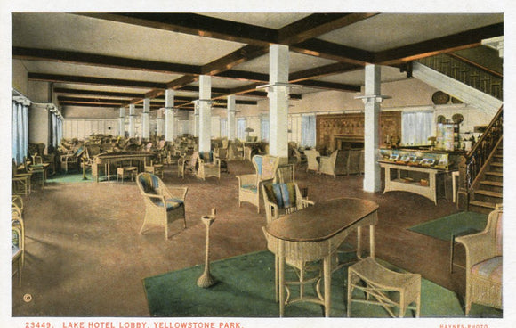 Lake Hotel Lobby, Yellowstone Park - Carey's Emporium