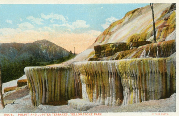 Pulpit and Jupiter Terraces, Yellowstone Park - Carey's Emporium