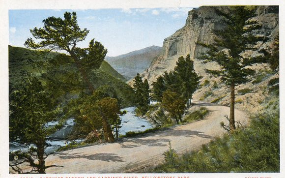 Gardiner Canyon and Gardiner River, Yellowstone Park - Carey's Emporium