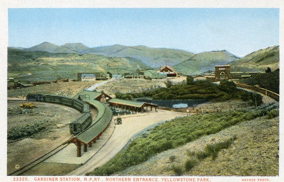 Gardiner Station, N. P. Ry., Northern Entrance, Yellowstone Parkk - Carey's Emporium