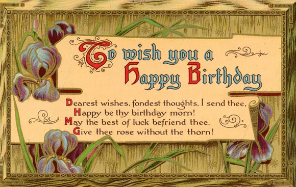 To Wish You a Happy Birthday - Carey's Emporium