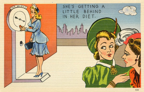 She's Getting a Little Behind in Her Diet - Carey's Emporium