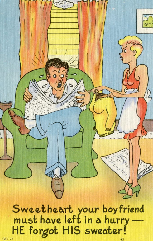 Sweetheart Your Boyfriend Must Have Left in a Hurry, He Forgot His Sweater! - Carey's Emporium