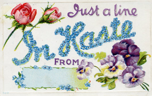 Just a Line In Haste From ___ - Carey's Emporium