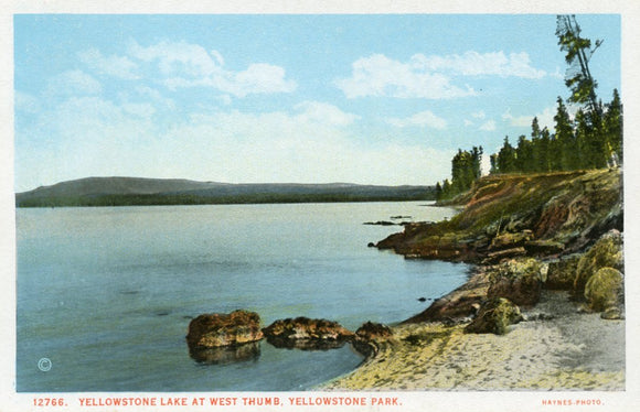 Yellowstone Lake at West Thumb, Yellowstone Park-Carey's Emporium