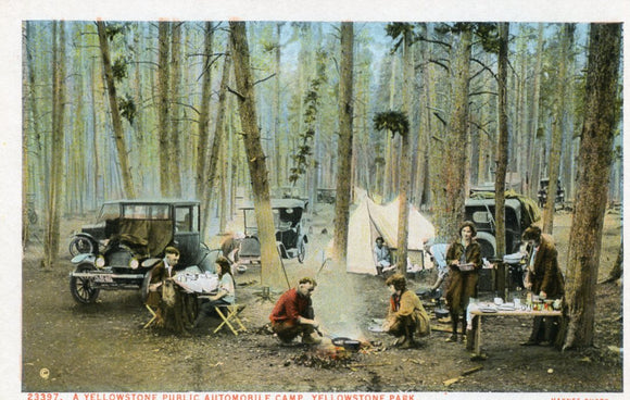 A Yellowstone Public Automobile Camp, Yellowstone Park-Carey's Emporium