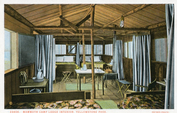 Mammoth Camp Lodge Interior, Yellowstone Park-Carey's Emporium