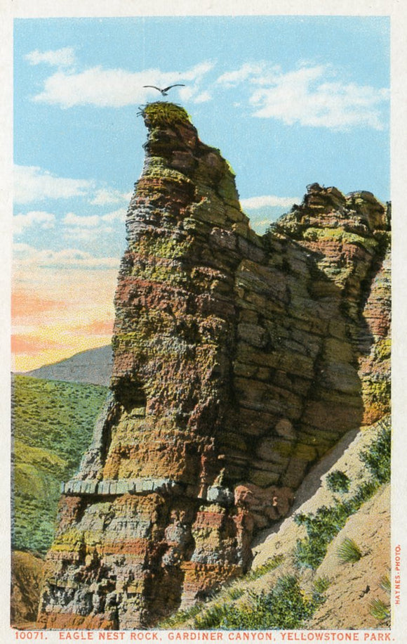 Eagle Nest Rock, Gardiner Canyon, Yellowstone Park-Carey's Emporium