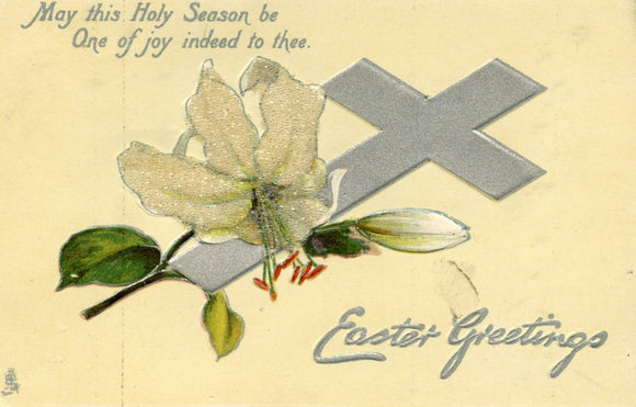 Easter Greetings, May this Holy Season be One of joy indeed to thee-Carey's Emporium
