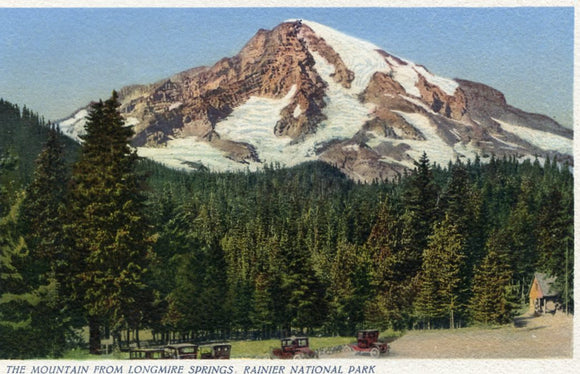 The Mountain from Longmire Springs, Rainier National Park-Careys Emporium