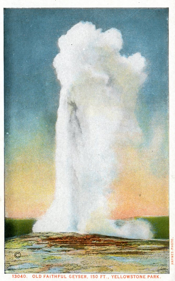 Old Faithful Geyser, 150 ft., Yellowstone Park-Careys Emporium