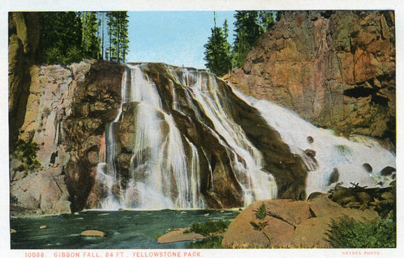 Ribbon Fall, 84 ft., Yellowstone Park-Careys Emporium