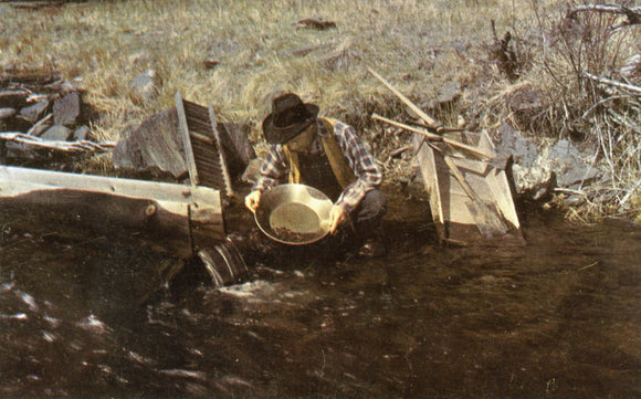 Panning Gold, Gold Mining started in the Black Hills in 1876, It is now a leading industry-Careys Emporium