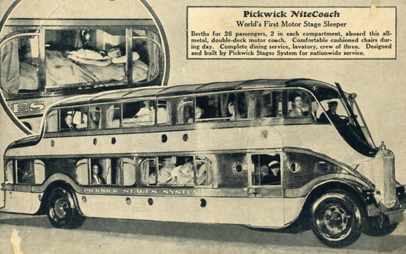 Pickwick NiteCoach, World's First Motor Stage Sleeper-Careys Emporium