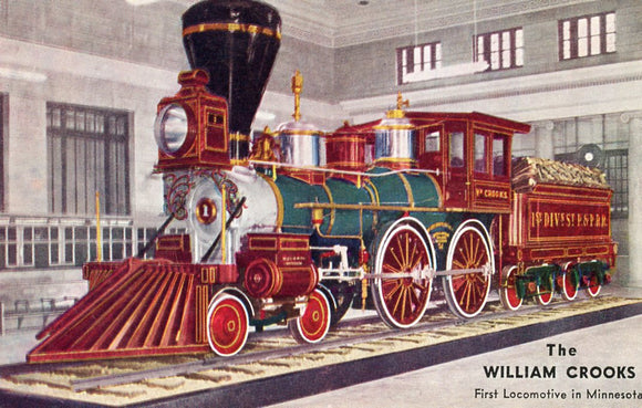 The William Crooks, First Locomotive in Minnesota, St. Paul, MN-Careys Emporium