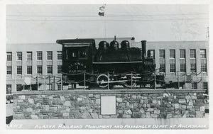 Alaska Railroad Monument and Passenger Depot at Anchorage-Careys Emporium