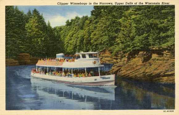 Clipper Winnebago in the Narrows, Upper Dells of the Wisconsin River, WI-Careys Emporium