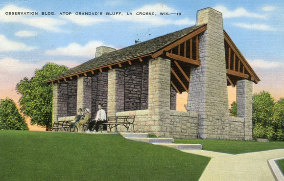Observation Bldg. Atop Grandad's Bluff, La Crosse, WI-Careys Emporium