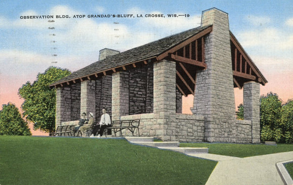 Observation Bldg. Atop Grandad's Bluff, La Crosse, WI-Careys Emporium