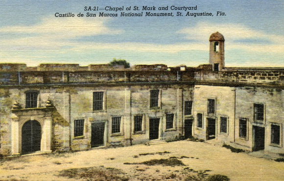 Chapel of St. Mark and Courtyard, Castillo de San Marcos National Monument, St. Augustine, FL-Carey's Emporium