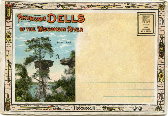 Picturesque Dells of the Wisconsin River, WI Souvenir Folder-Carey's Emporium