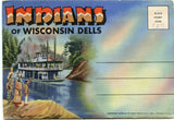 Indians of Wisconsin Dells, WI Souvenir Folder-Carey's Emporium