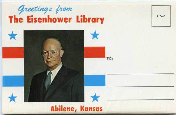 Greetings from The Eisenhower Library, Abilene, KS Souvenir Folder-Carey's Emporium