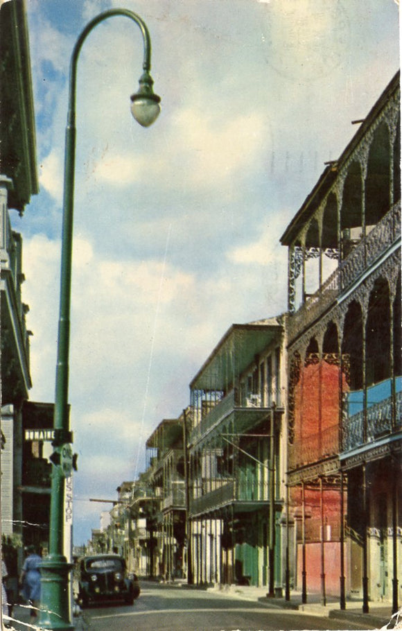 Typical Creole Architecture in the French Quarter of New Orleans, LA-Carey's Emporium