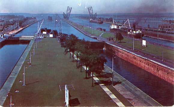 A General View of the Soo Locks, Sault Ste. Marie, MI-Carey's Emporium