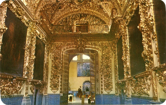 Ornamentado Interior de la Capilla del Rosario, Puebla, Pue., Mexico-Carey's Emporium