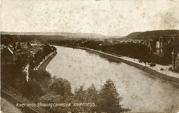 River Ness Showing Cathedral, Inverness-Carey's Emporium