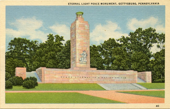 Eternal Light Peace Monument, Gettysburg, PA-Carey's Emporium
