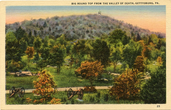 Big Round Top from the Valley of Death, Gettysburg, PA-Carey's Emporium