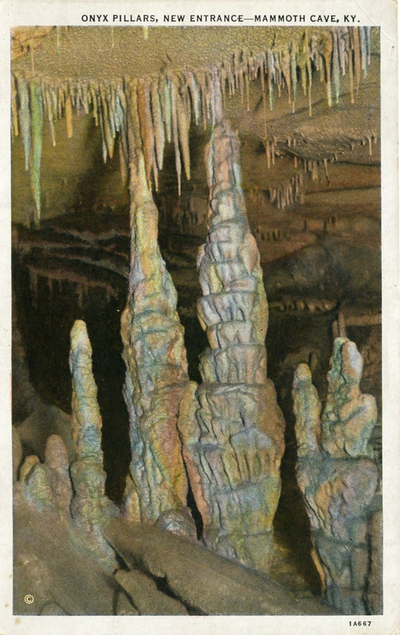 Onyx Pillars, New Entrance, Mammoth Cave, KY-Carey's Emporium