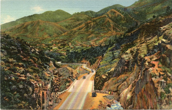 Manitou, Surrounded by Hills, as Seen from Ute Pass-[Carey's Emporium