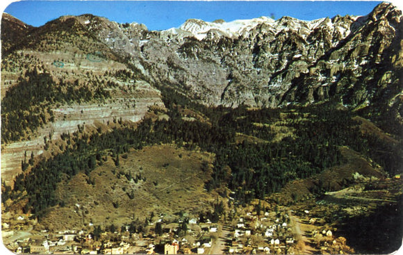 Ouray (Elev. 7,700 ft.) Amphitheatre in Background-[Carey's Emporium