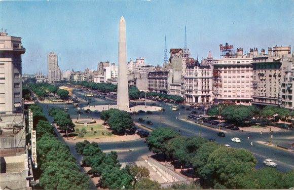 View of Avenue 9th of July in Buenos Aires, Argentina-[Carey's Emporium