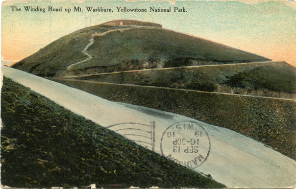 The Winding Road up Mt. Washburn, Yellowstone National Park-[Carey's Emporium
