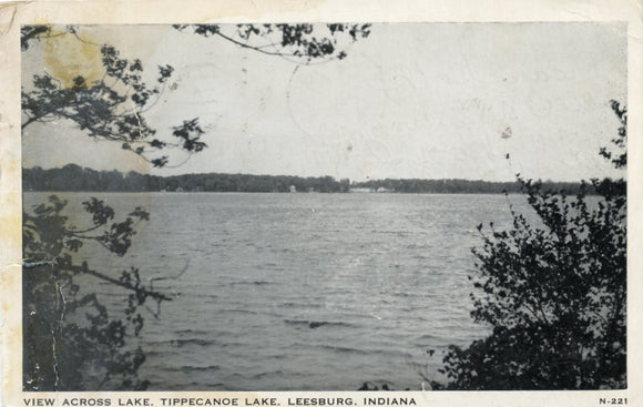 View Across Lake, Tippecanoe Lake, Leesburg, IN-[Carey's Emporium