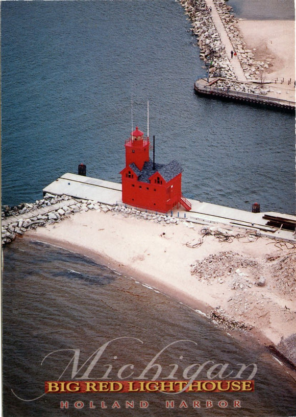 Big Red Lighthouse, Holland Harbor, MI-Carey's Emporium